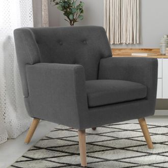 IDMarket Idmarket - Sill&oacute;n Escandinavo Liv En Tejido Gris Antracita