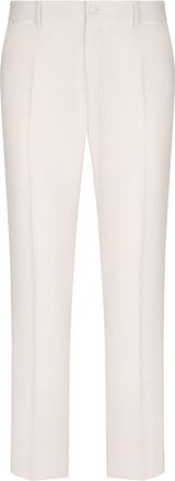Dolce & Gabbana stretch-wool tuxedo trousers - men - Silk/Elastane/Polyester/Rayon/Wool - 56 - Neutrals