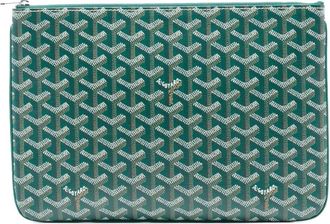 Goyard Pre-owned Clutches, female, Green, Size: ONE SIZE Pre-owned Flat Pouch