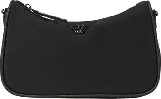 Emporio Armani Bolso de Hombro con Placa de Logo - Bags - Hombre - Negro - ONE SIZE