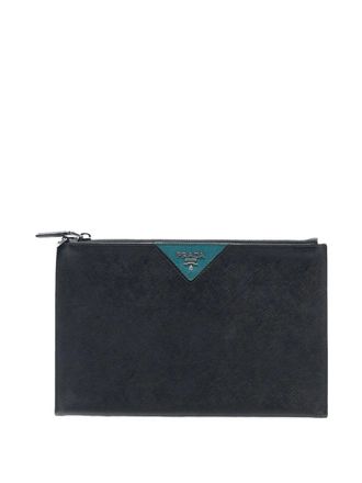 Prada 2010-2025 Saffiano clutch bag - Black