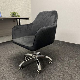 Kosy Koala Office Chair black velvet swivel with arms & wheels leisure home desk computer