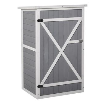 OUTSUNNY Garden Storage Shed - Grey | TJ Hughes