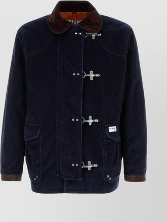 Fay long sleeve corduroy jacket with front pockets