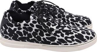 Stuart Weitzman Low Top Sneakers in Animal Print Canvas