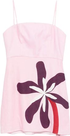 Cala de la Cruz Abito corto Roma a fiori - Rosa