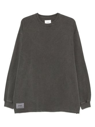 Wtaps Sign-Od long-sleeve cotton T-shirt - Grey