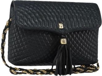 Bally Pre-owned Cross Body Bags, female, Black, Size: ONE SIZE Pre-owned Leather Shoulder Bag