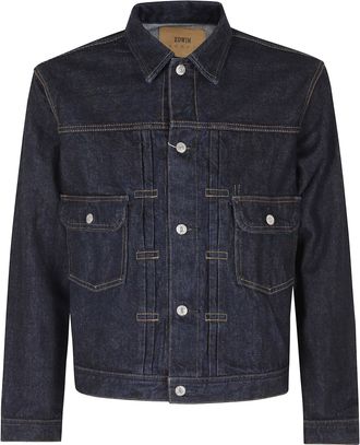 Edwin Blue Rinsed Kurabo Denim Trucker Jacket