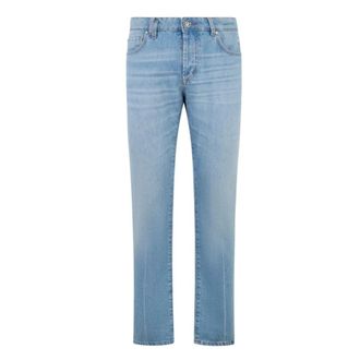 Philipp Plein Straight Jeans, male, Blue, Size: W36 Basic Straight Cut Jeans