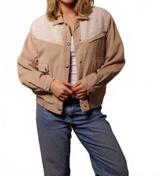 Iron And Resin Bronn Sherpa Lined Jacket In Beige