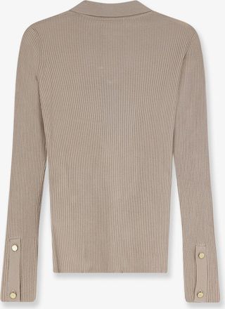 Max Mara Womens Cardigan Smmlimone Virgin Wool Beige Sweater