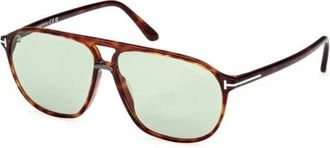 Tom Ford Bruce Zonnebril - Heren - Zonnebrillen - Bruin - 61 MM - Accessoires