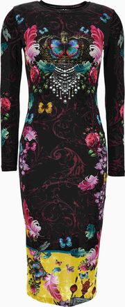 Versace Jeans Couture Multicolor Long Dress With Floral Print