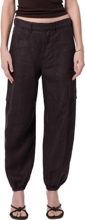 Citizens Of Humanity Ciela Linen Utility Joggers in Charcoal Dark Grey at Nordstrom, Size 28