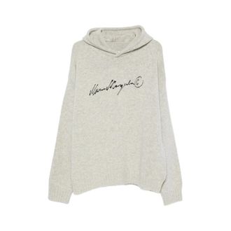 Maison Margiela Hoodies, male, Gray, Size: M Knit Hoodie