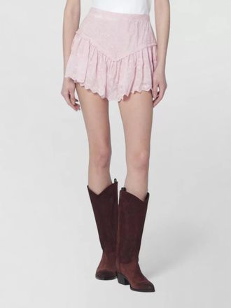Isabel Marant zoelia shorts lace detailing ruffled hem