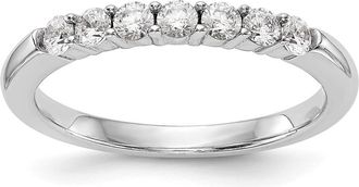 Diamond2Deal 14k White Gold Lab Grown Diamond Wedding Band Ring 1/2Ct Clarity- VS Color- G-H