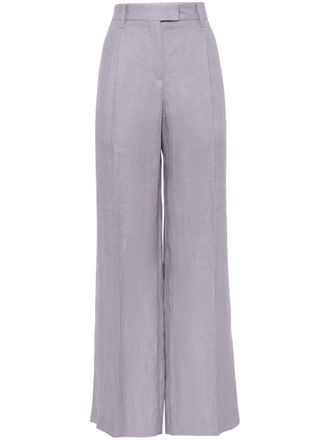 Brunello Cucinelli Pantaloni ampli con pieghe - Viola