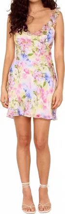 Minkpink Celina Mini Dress In Watercolor Floral