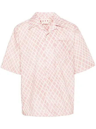 Marni Camicia con stampa Landscapes - Rosa