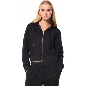 Sergio Tacchini Womens Camoscio Hoodie in Black Beauty at Nordstrom, Size Xx-Large