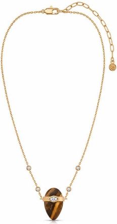 Ettika Solstice 18k Gold Plate Tigers Eye Pendant Necklace in Tigers Eye at Nordstrom