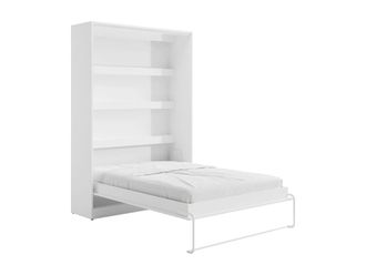 VENTE-UNIQUE.COM Cama abatible madera blanco