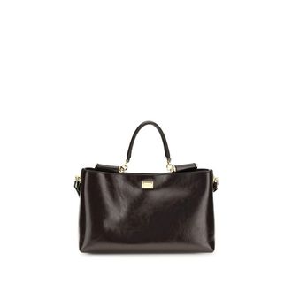Dolce & Gabbana Brown Calf Leather Bos Taurus Shoulder Womens Bag
