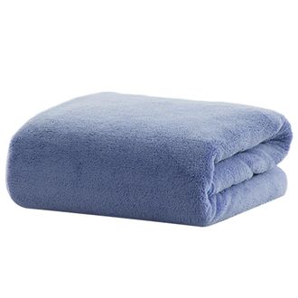 OEM Toallas De Ba&ntilde;o Grandes De Terciopelo Coral, Azul Intenso