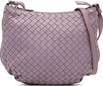 Bottega Veneta Womens Pre-owned Nappa Intrecciato Crossbody - Lilac Leather - One Size