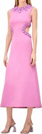 Alexis Leda Midi Dress In Magenta
