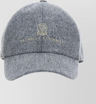 Brunello Cucinelli embroidered logo cap curved brim