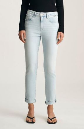 Mavi Kathleen Mid Rise Slim Boyfriend Jeans in Bleached Feather Blue at Nordstrom, Size 30 X 30