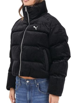 Puma Black Polyester Velvet Down Jacket