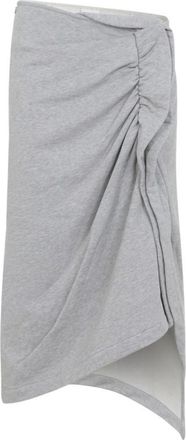 Dries Van Noten Grey Twisted Midi Skirt