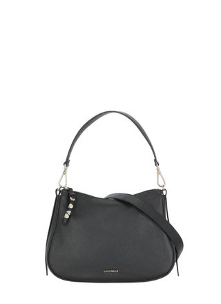 Coccinelle Textured Leather Nory Small Shoulder Bag with Golden Logo