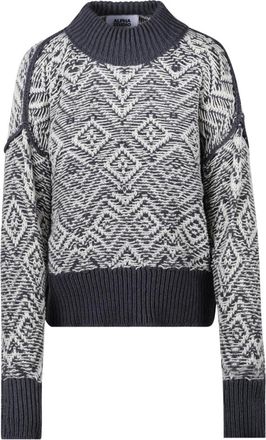 Alpha Studio Turtlenecks, female, Multicolor, M, Round-neck Knitwear