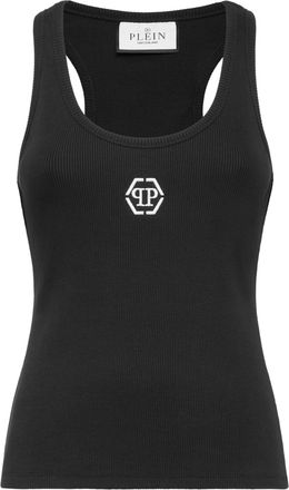 Philipp Plein Ribbed Tank Top Hexagon