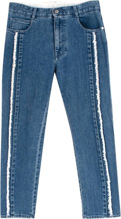 Stella McCartney Blue Fringed Detail Straight Leg jeans Size 26/66