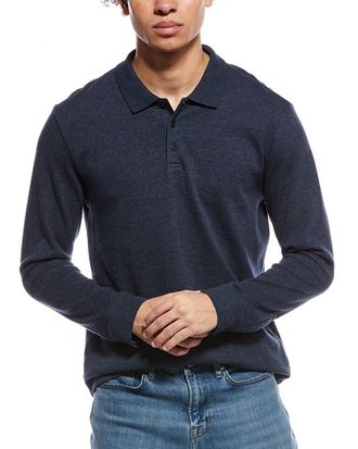 Vince Heathered Double Face Polo Shirt