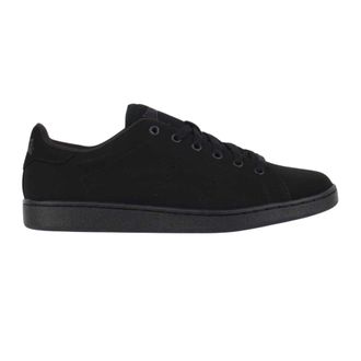 Lonsdale Heren Leyton leren platte sportschoenen (Zwart)