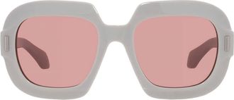 Ferragamo Ferragamo Pink Square Ladies Sunglasses SF2068SE 259 54
