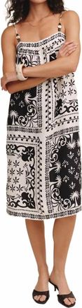 Bella Dahl Spaghetti Strap Midi Dress In Tropical Bandana Print