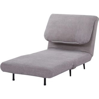 HOMCOM Poltrona Letto Singolo 2 in 1 Schienale Regolabile su 3 Livelli - Homcom