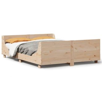 Berkfield Home Bed Frame without Mattress 120x200 cm Solid Wood Pine in Light Tan | Size: Small Double