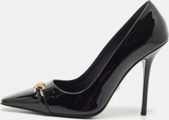 Versace Black Patent Leather La Medusa Pumps