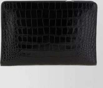 Tom Ford leather croc-effect clutch bag