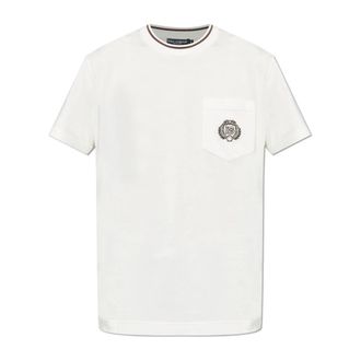 Dolce & Gabbana T-Shirts, male, White, Size: XL T-shirt with pocket