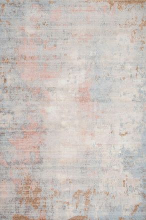 Kukoon Beige Pastel Pink Distressed Abstract Washable Living Room Area Rug | Size: 240 cm x 330 cm